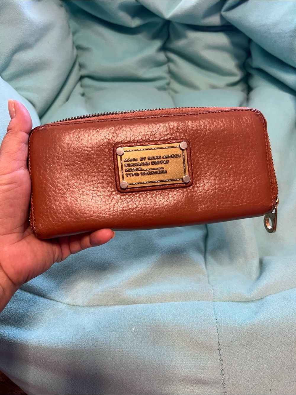 Marc by Marc Jacobs Standard Supply Leather Zip Around Wallet Brown